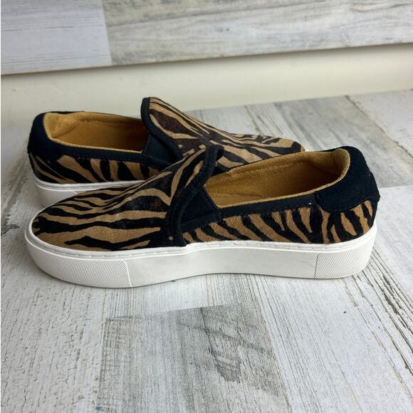 Ugg womens 7.5 Cahlvan tiger slip on calf fur suede leather sneaker comfort shoe - Picture 7 of 9